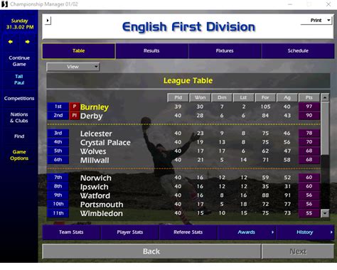 championship manager 01/02 update